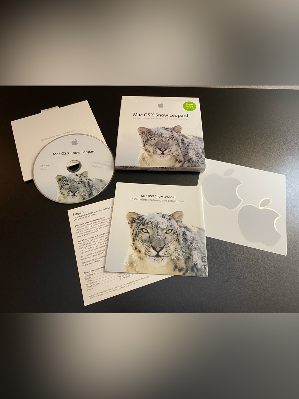 Apple Mac OS X Snow Leopard 10.6.3 Retail Boxed DVD Set